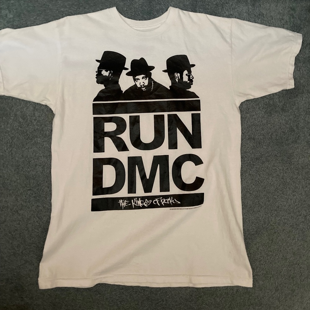 Run DMC Standard Fit White T-Shirt 100% Cotton